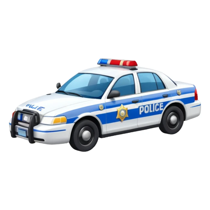 police car de face sticker