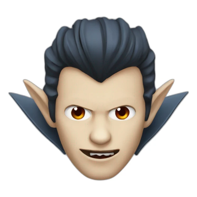 Un vampire avec des oreilles pointues sticker