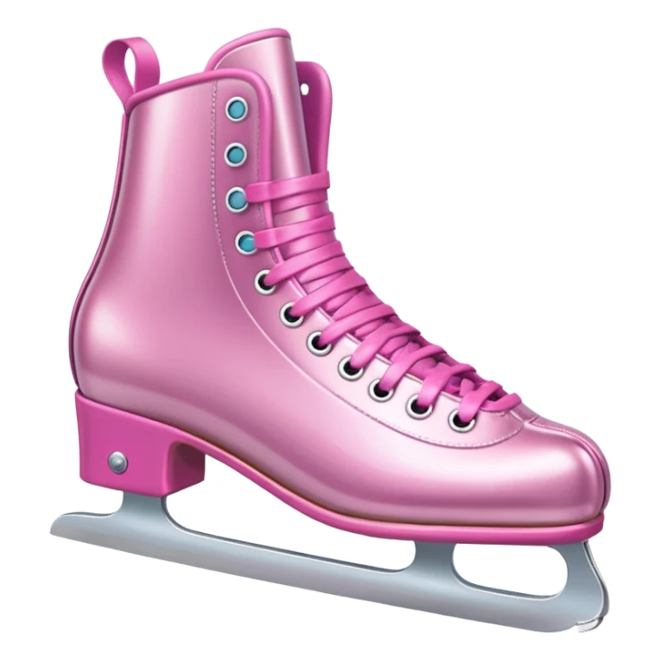 pink ice skates sticker