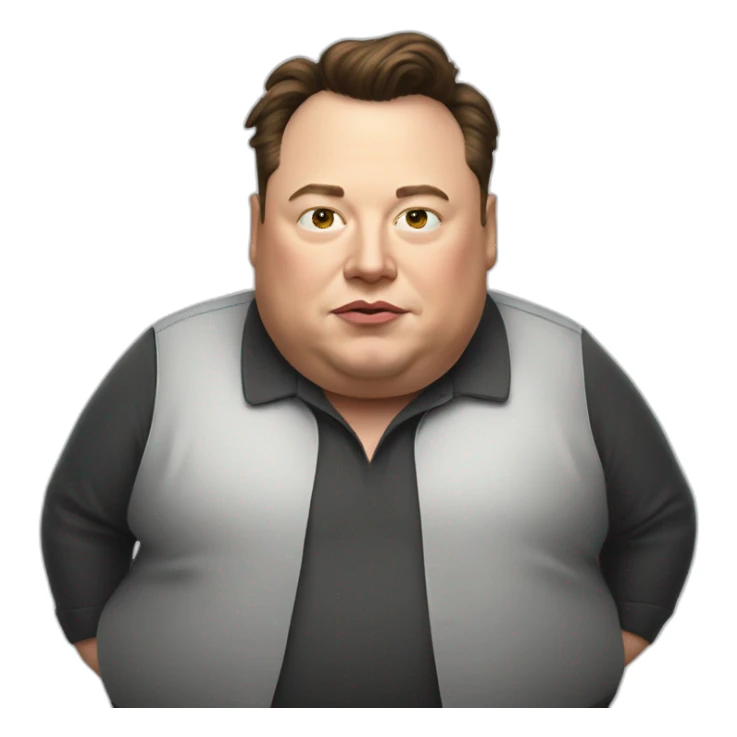 Fat elon musk sticker