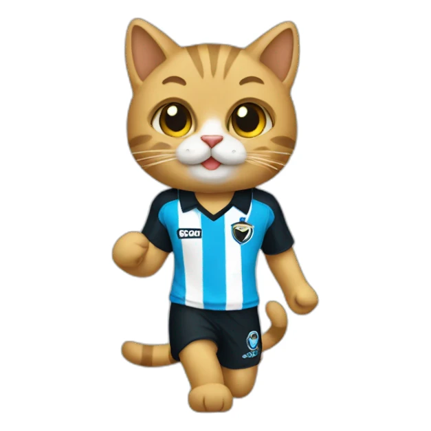 gato com a camisa do gremio sticker