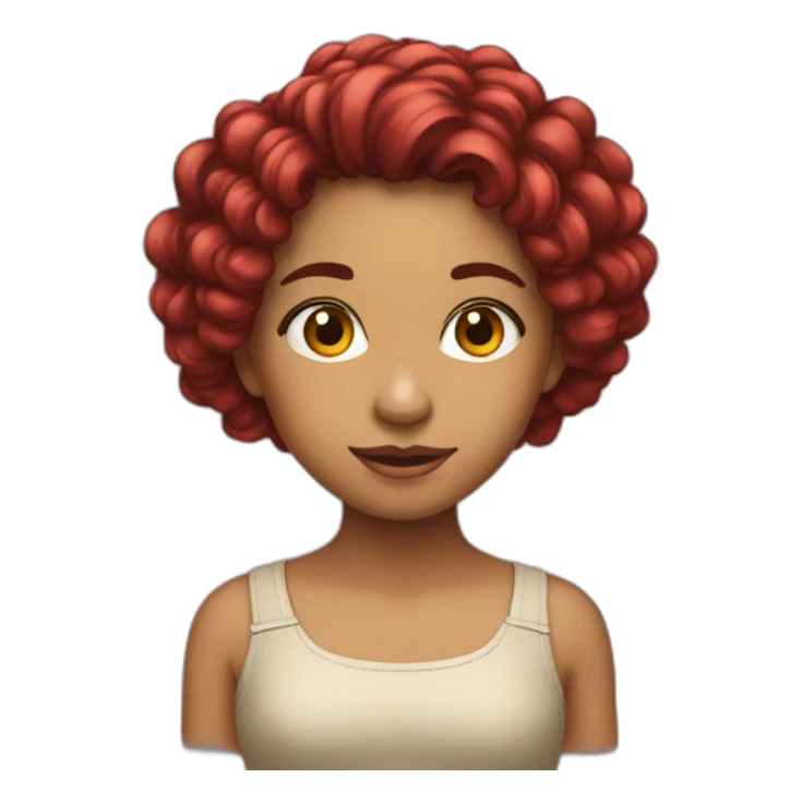 Menina cabelo vermelho apaixonada sticker