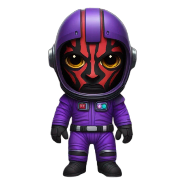 Darth Maul in a purple astronaut suit sticker
