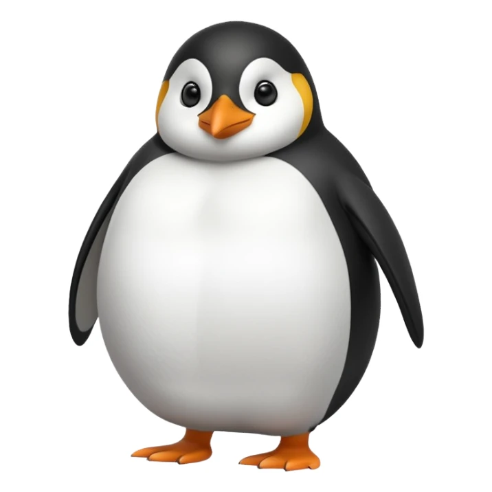 Fat penguin sticker