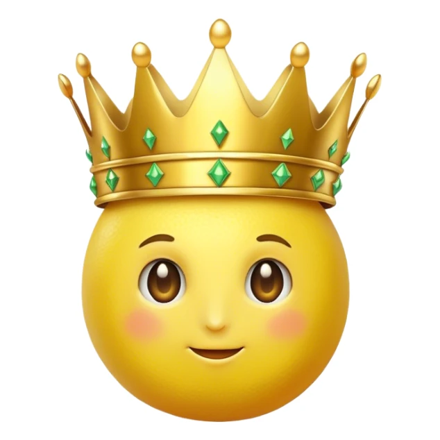 Lemon with a crown sticker