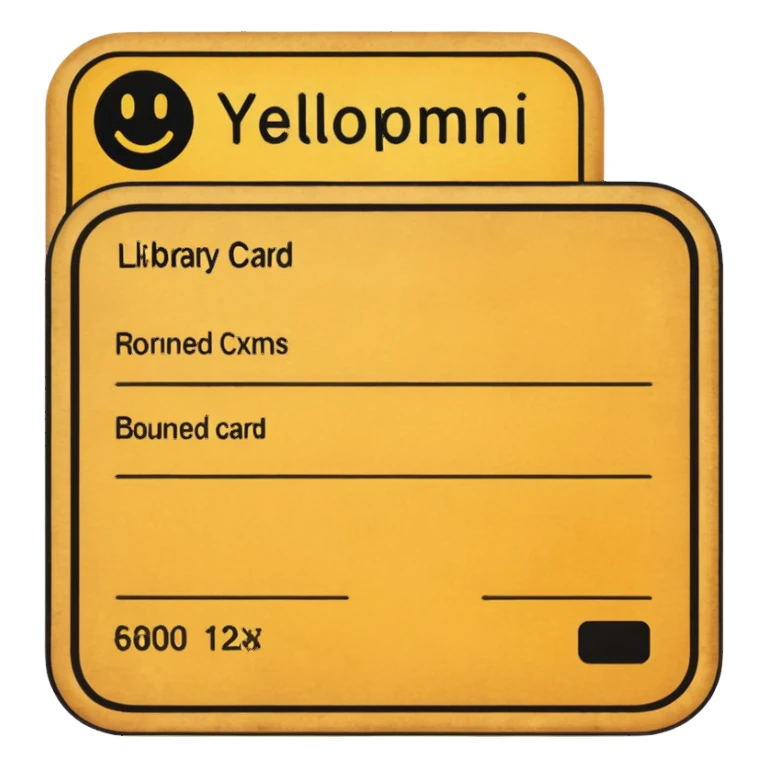 Library card
 sticker
