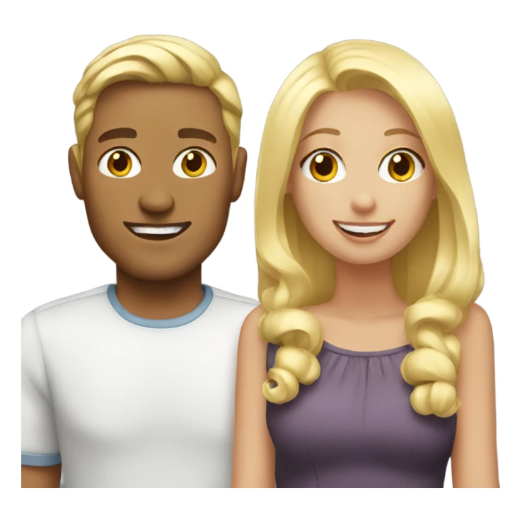 Blonde couple  sticker