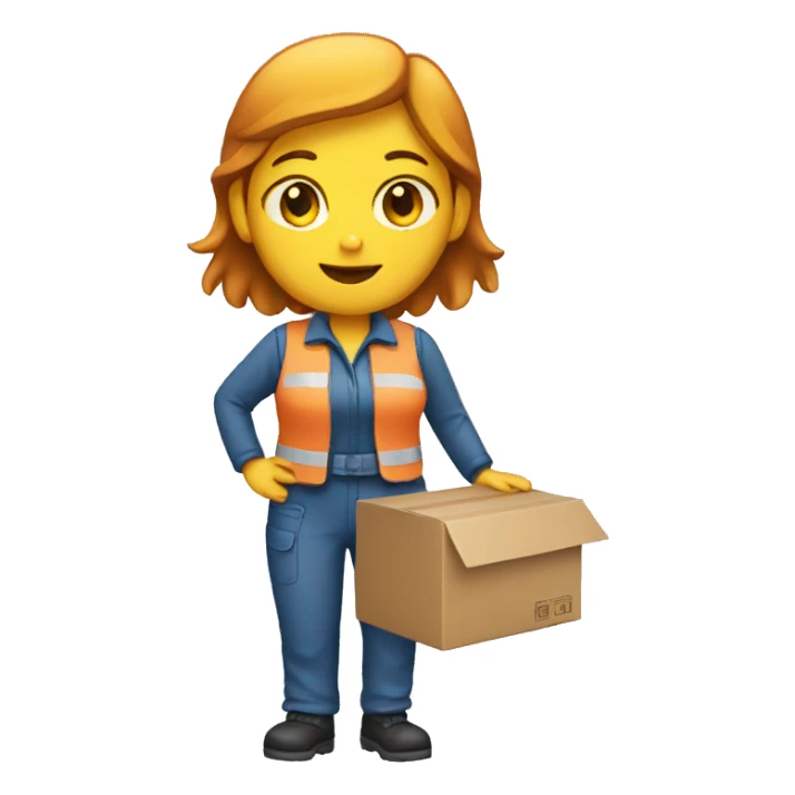 delivery woman sticker
