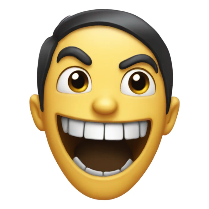 goth emoji laughing  sticker