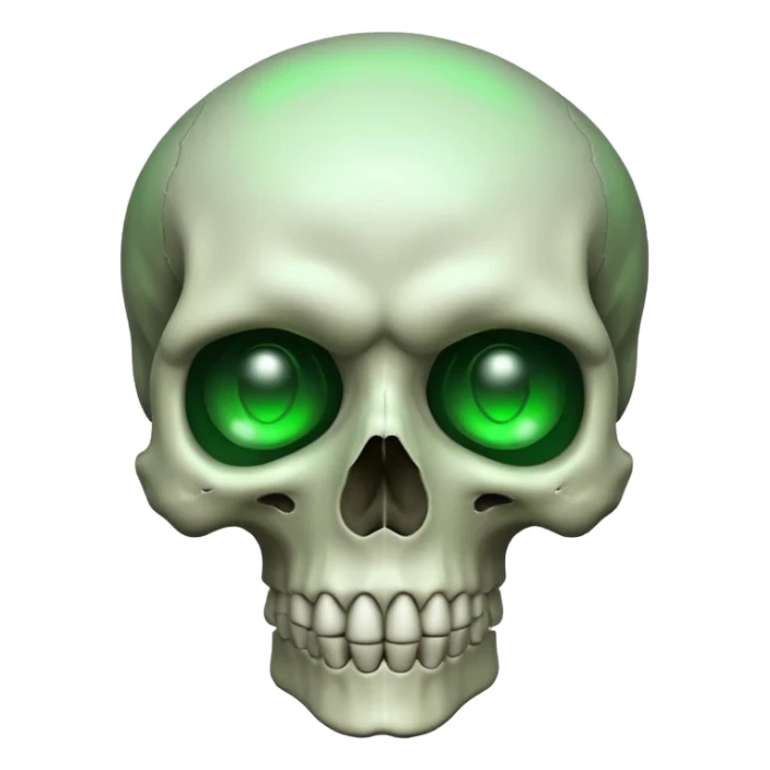 skull with glow eyes sticker