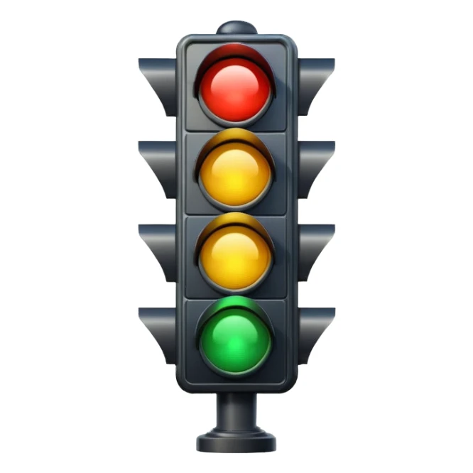 Yellow Light on a traffic signal  sticker