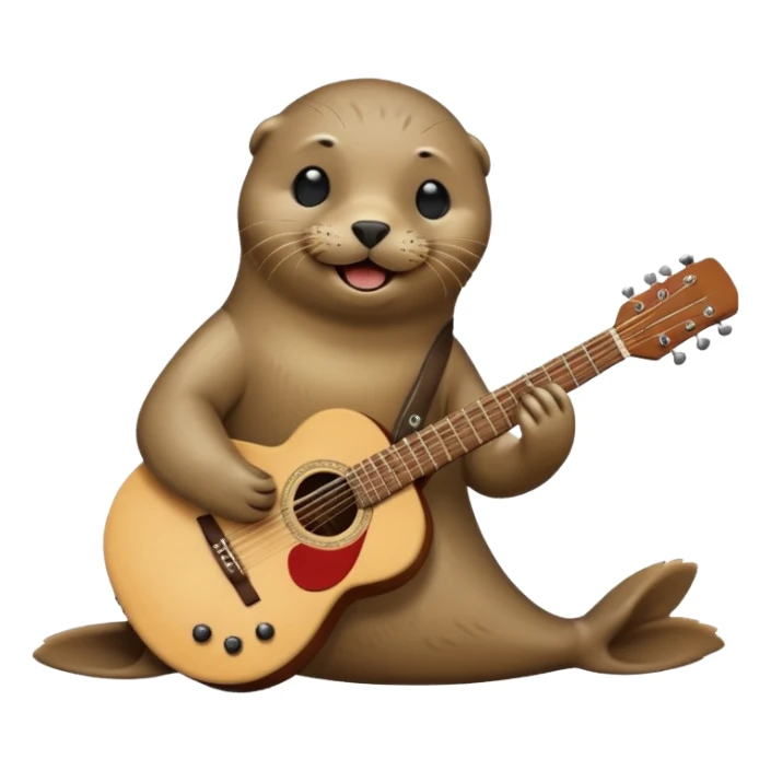 Seal playing guitar  sticker
