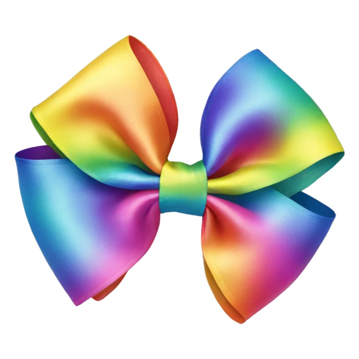Rainbow hair bow sticker