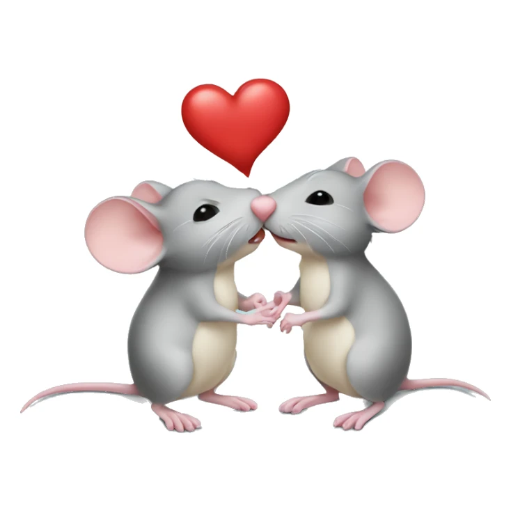 Two mice kissing  sticker