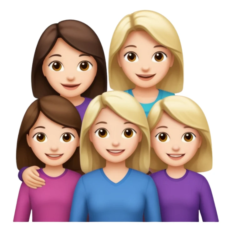 As meninas do celso são 5 : 2 filhas e 3 netas sticker