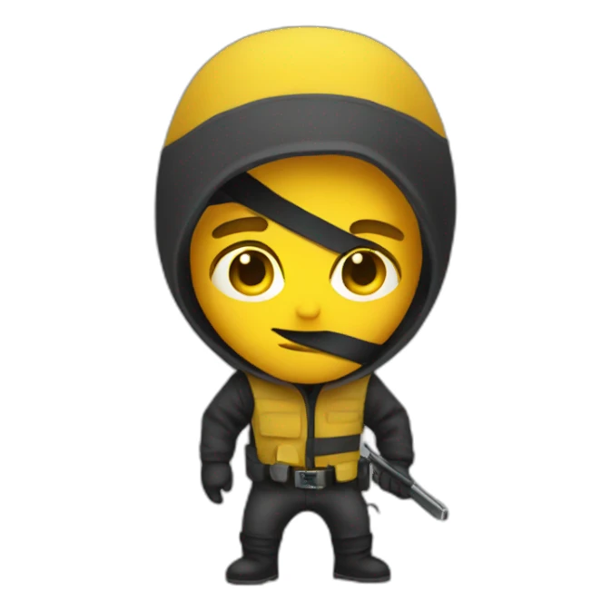 Robber with yellow skin sticker