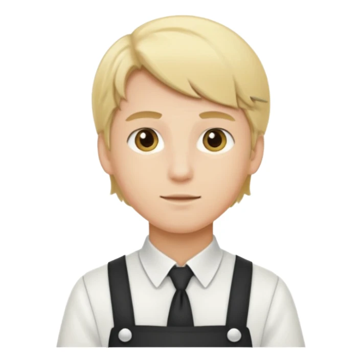 blond male maid sticker