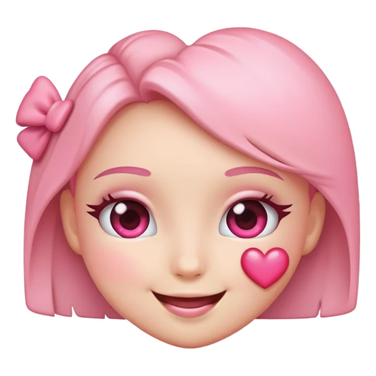 Pink girly emoji  sticker