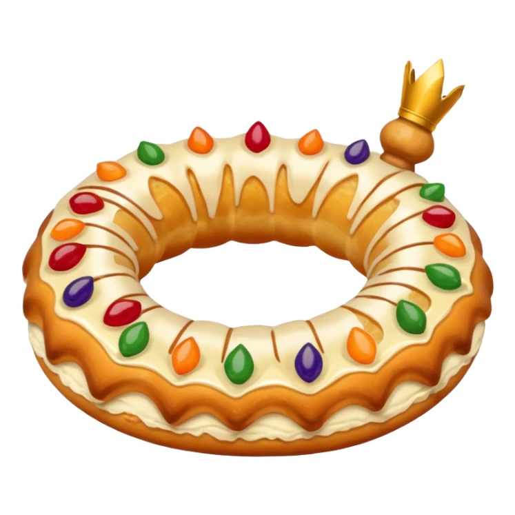 rosca de reyes tradicional sin velas sticker