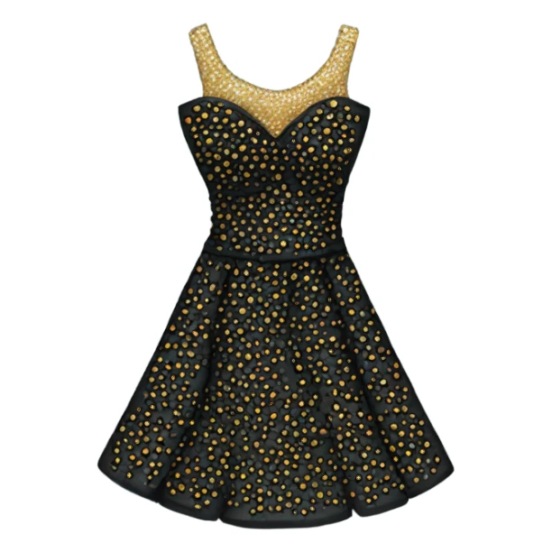 Dress with caviar tins on it sticker