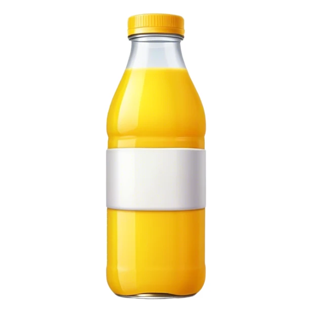 Yellow bottle juice sticker