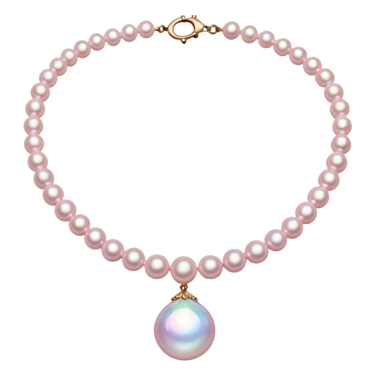 pearl pink necklace sticker