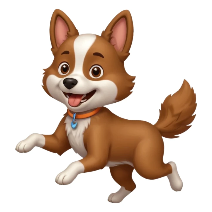 crazy dog running around everywhere sticker