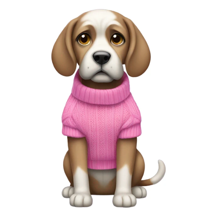 Shnauzer whit a pink sueter  sticker