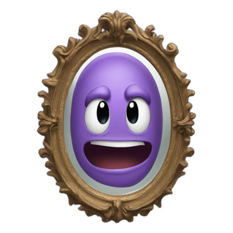 a terrible grimace appeared in the mirror sticker