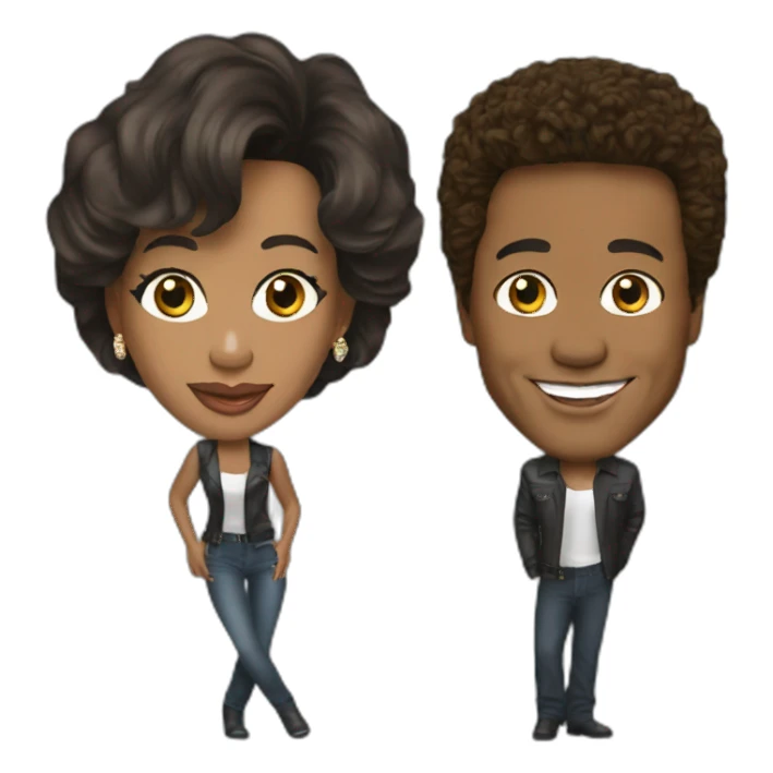 Whitney Houston avec Michel Jackson sticker