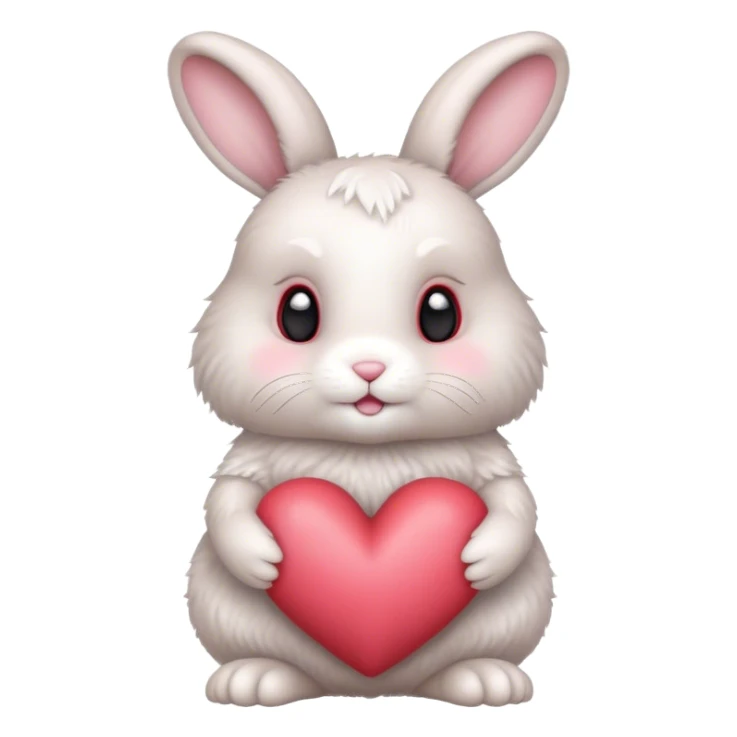 bunny in a heart sticker
