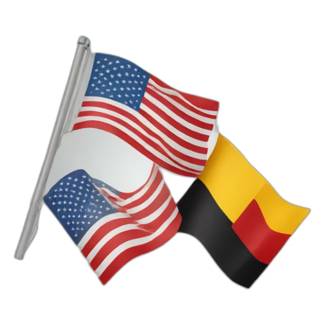 Usa and Belgium flag sticker