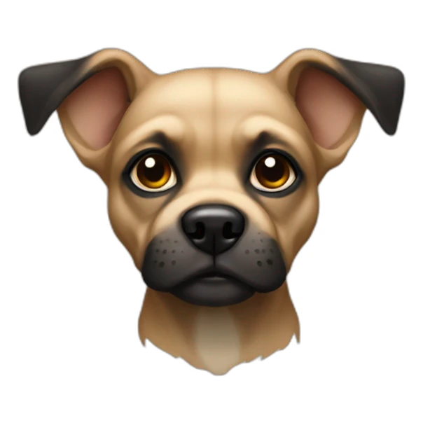 gremlin dog tan and black sticker