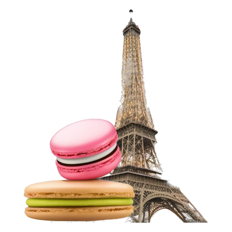Macaroon on eiffel tower  sticker