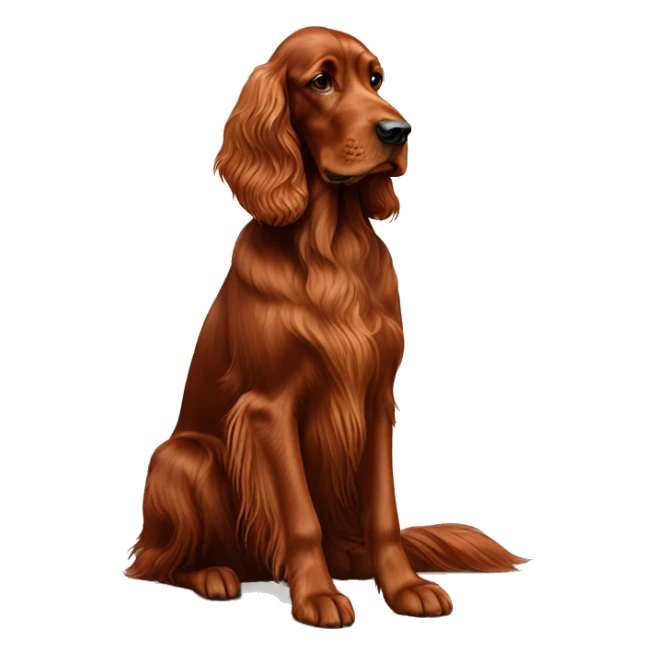 Irish setter sitting full pose sticker