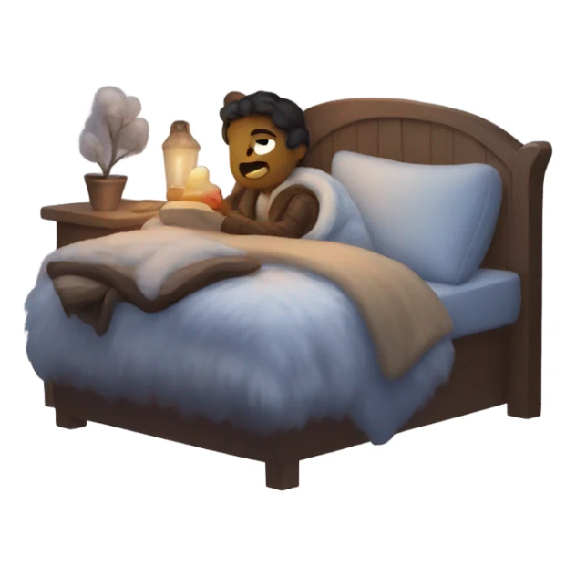 cozy winter night sticker