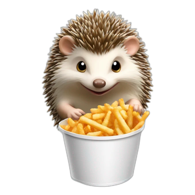 Hedgehog eating KFC bucket sticker