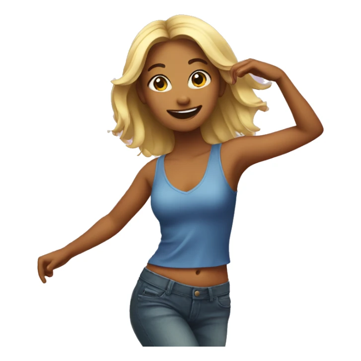 Dancing girl sticker