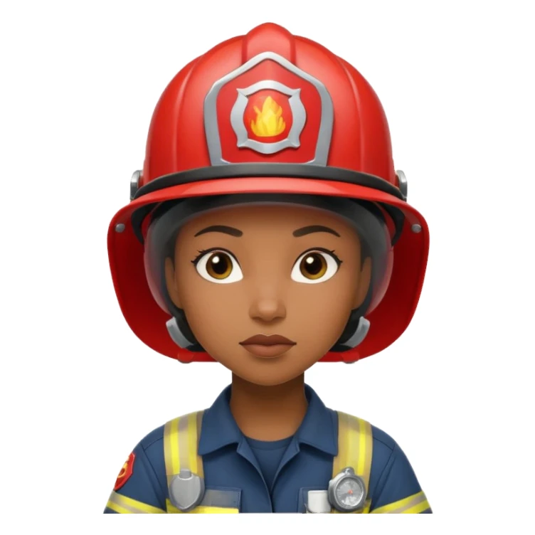 black women Firefighter wearing helmets sticker