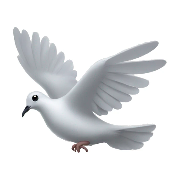 Dove with a plant  sticker