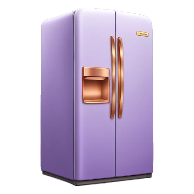 Realistic lavender and copper fridge. sticker