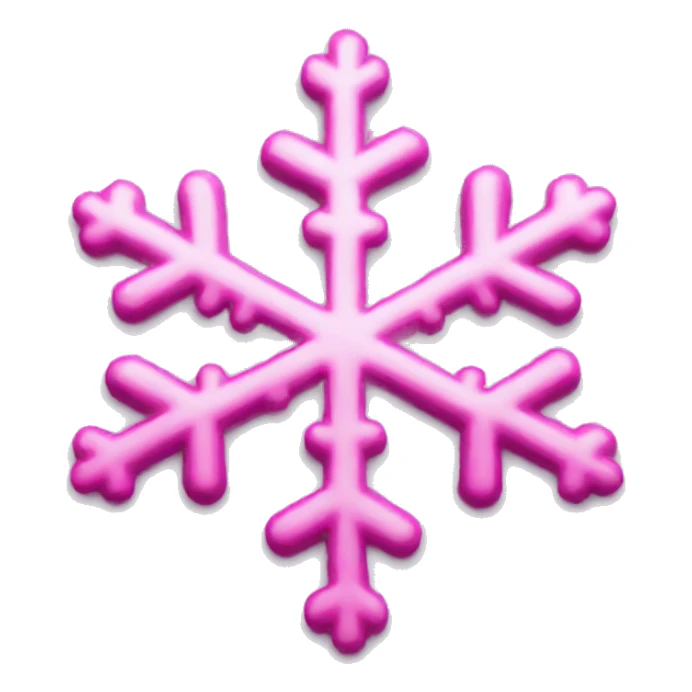Pink snow flake sticker