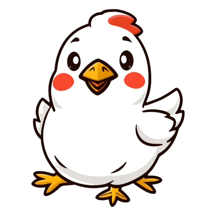 chicken with baby chicks sticker