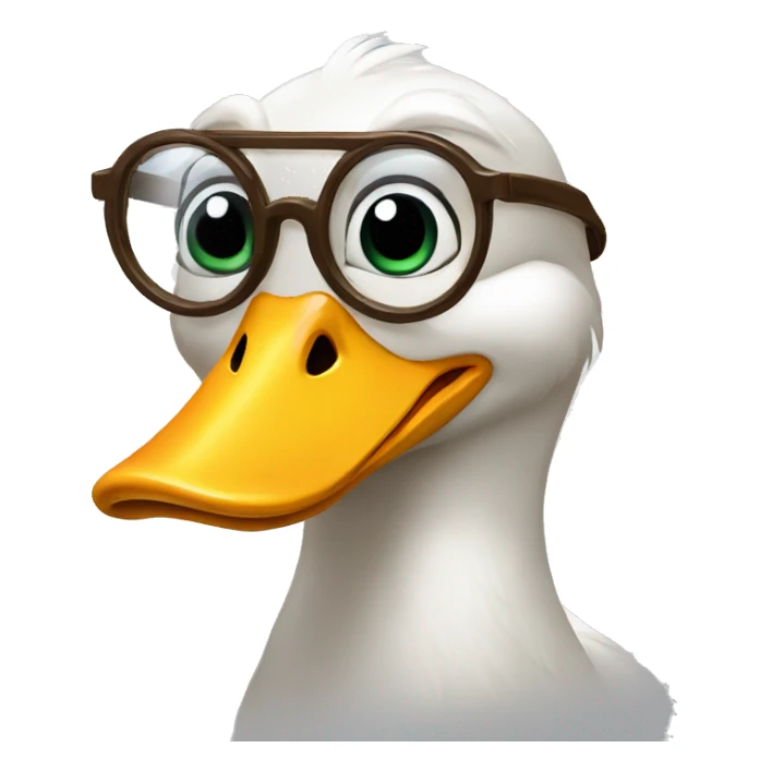 Canard avec des lunettes  sticker