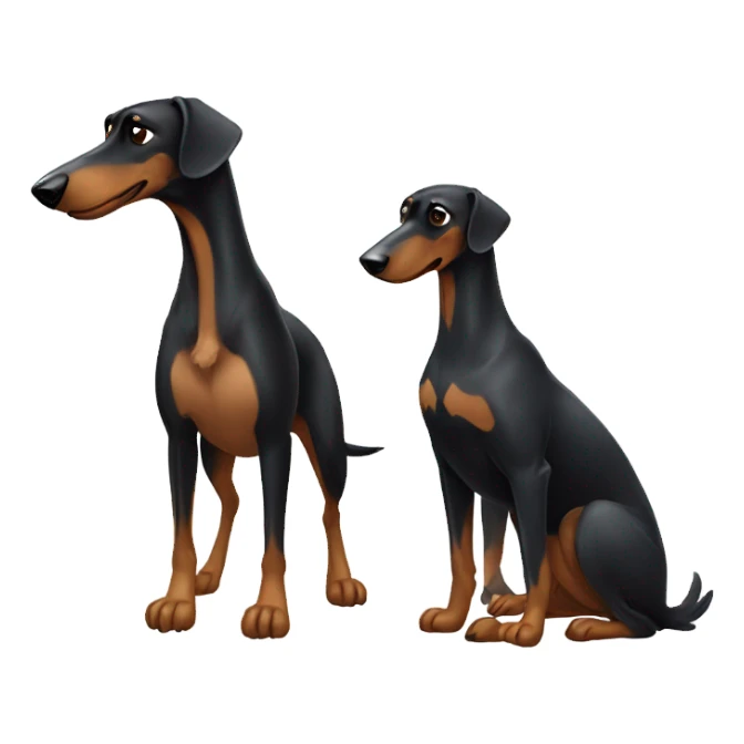  bird swan and doberman sticker