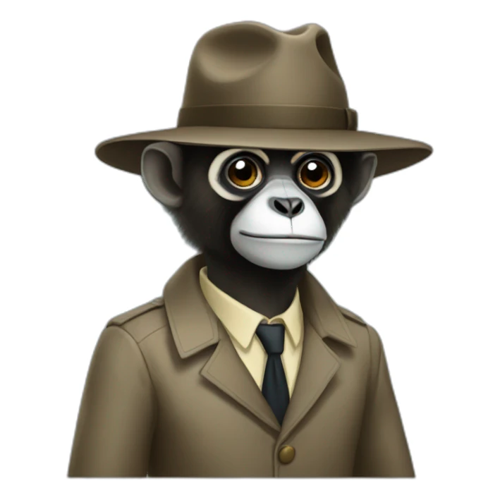 gibbon detective sticker