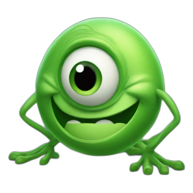Black mike wazowski sticker