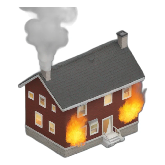smoke inhalation house fire sticker