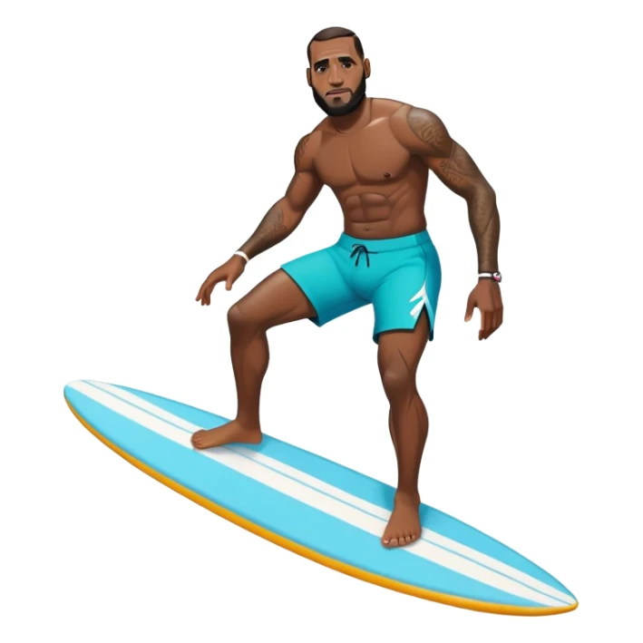 LeBron James surfing  sticker