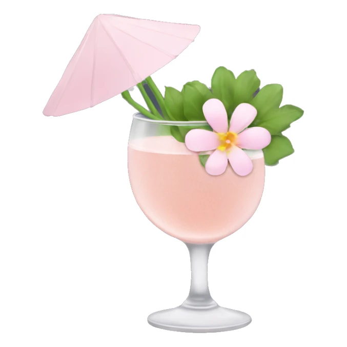 Cocktail with light pink flowers sticker